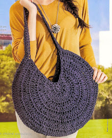 bolsa croche a circulo croche com receita